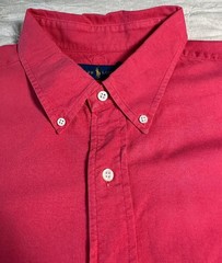 Ralph Lauren Polo Long Sleeve Casual Shirt 2XB Red Spring Summer Fall