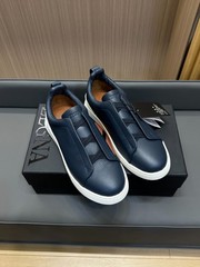 Zegna Men’s Casual Low-Top Leather Fashion Shoes — Size 43,Multiple Sizes