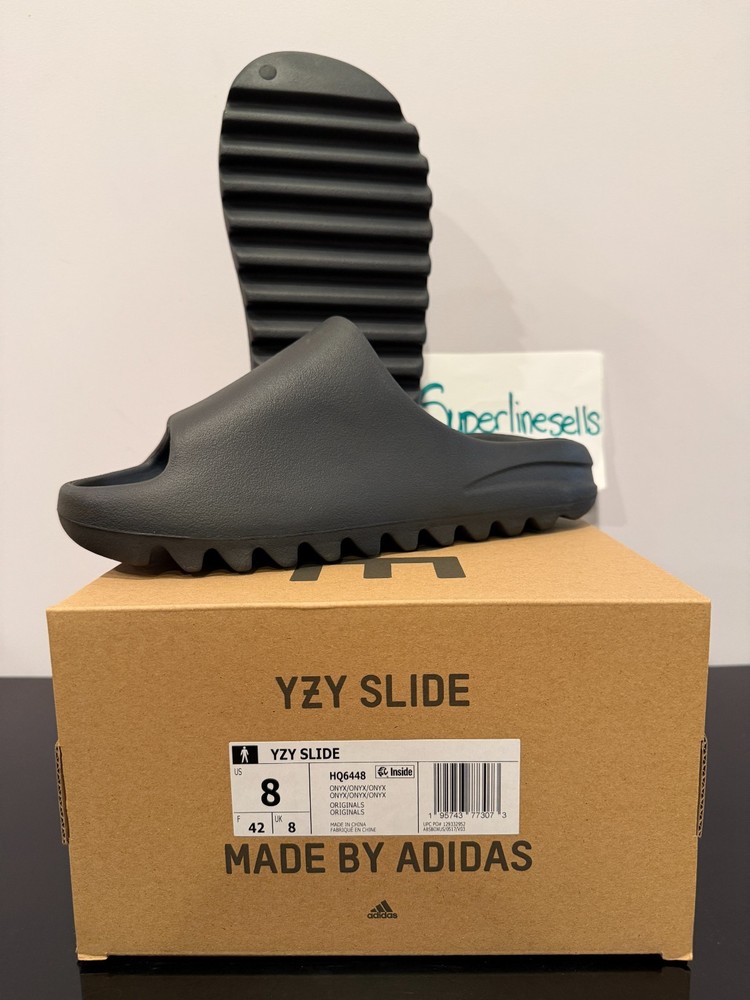 Adidas Yeezy Slide Onyx Size 8 (100% Authentic) HQ6448
