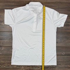 Collars & Co Mens Large Dress Collar Polo White Short Sleeve Performance Stretch