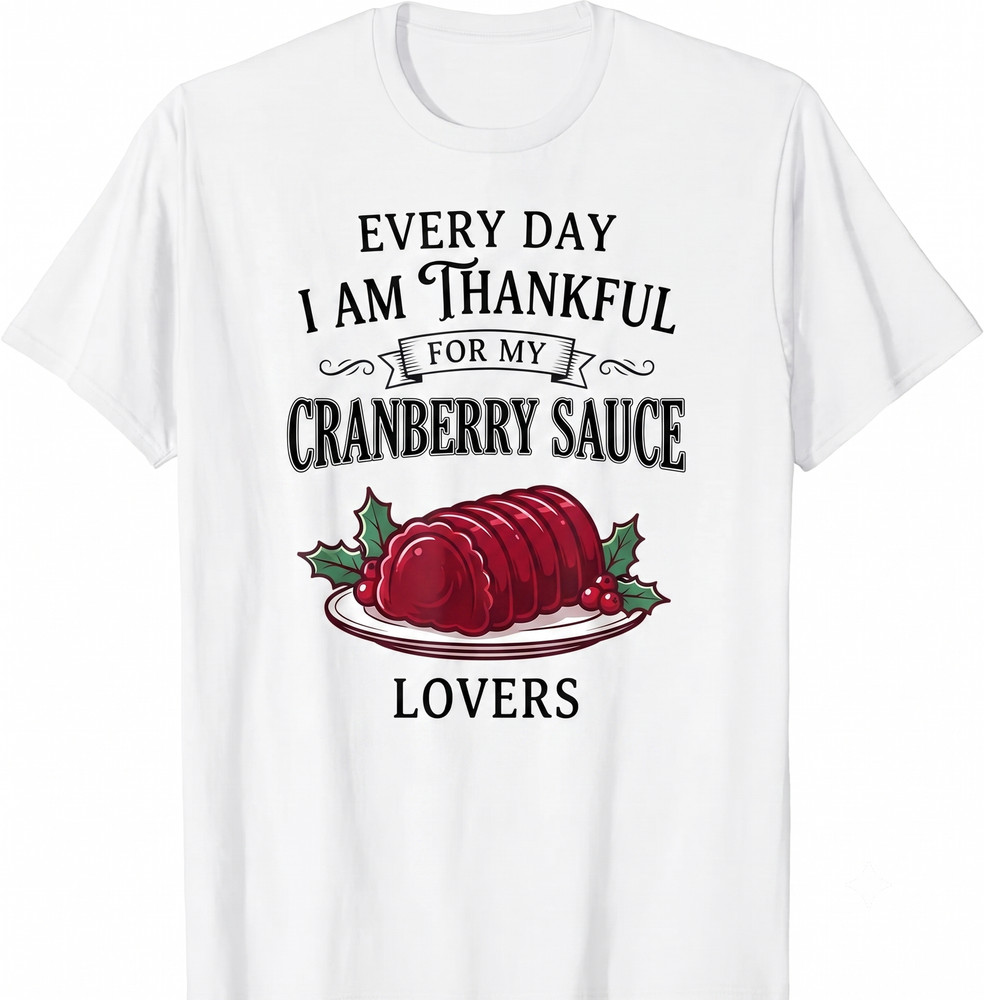 Thanksgiving Dinner Cranberry Sauce Holiday Celebration T-shirt For Men Women