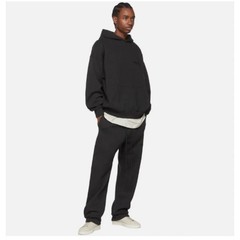 Essentials Fear Of God Black Stretch Limo Sweatpants Relaxed Fit, Size Large