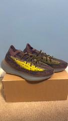 adidas Yeezy Boost 380 Lmnte Brown/Yellow Low Top Primeknit Sneakers FZ4982